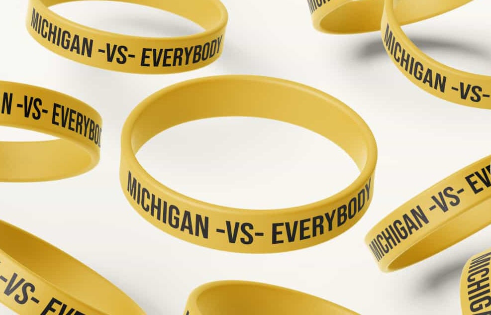 Free Michigan vs Everybody Wristband w/ Purchase