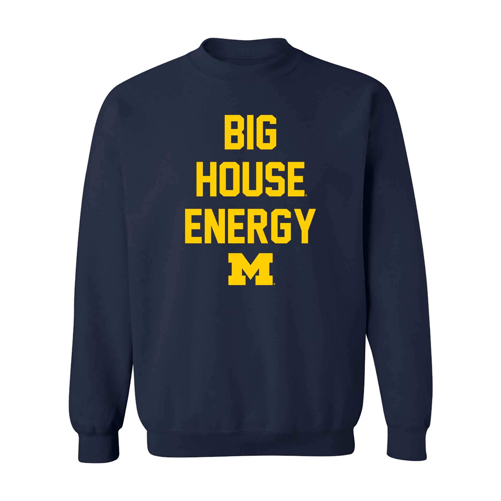 Michigan Big House Energy Crewneck Sweatshirt - Navy