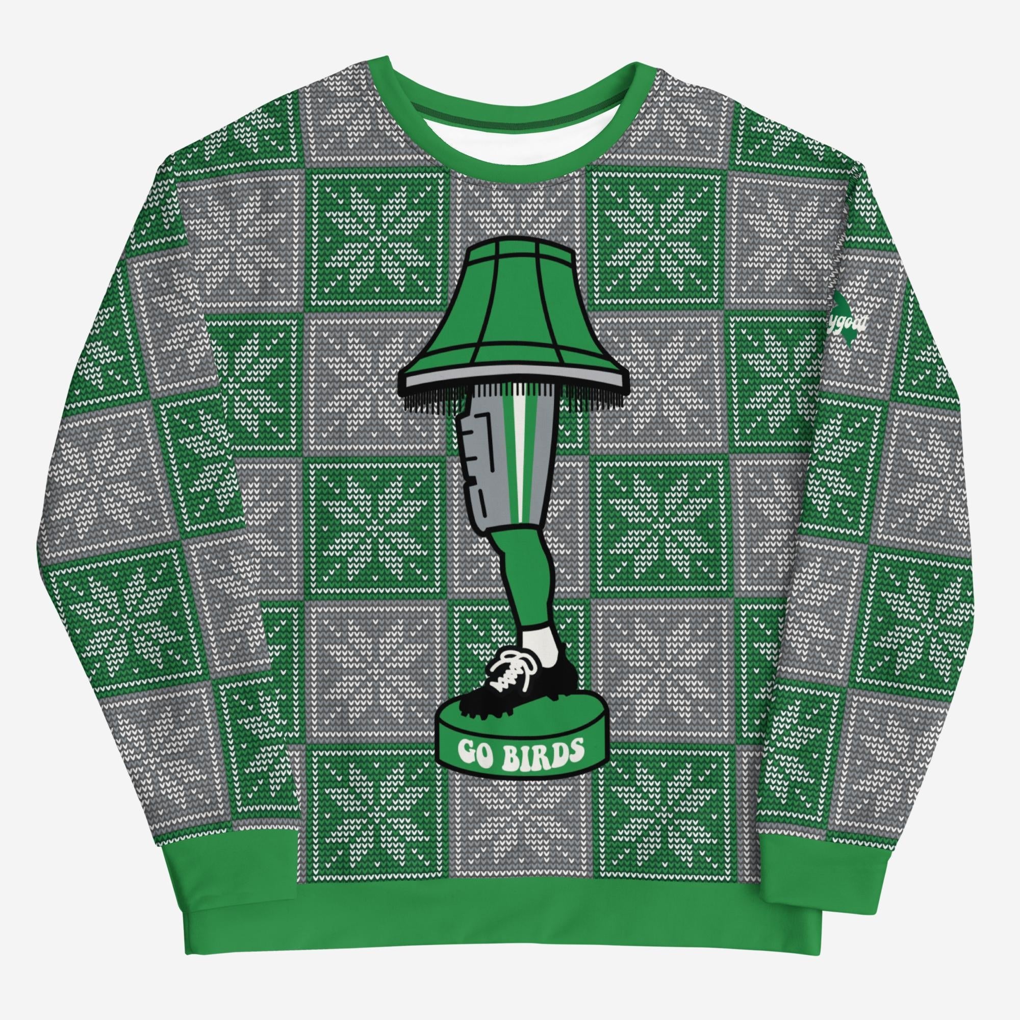 "Birds Leg Lamp" All-Over Ugly Christmas Sweatshirt